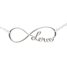 Sterling Silver Infinity Love Necklace