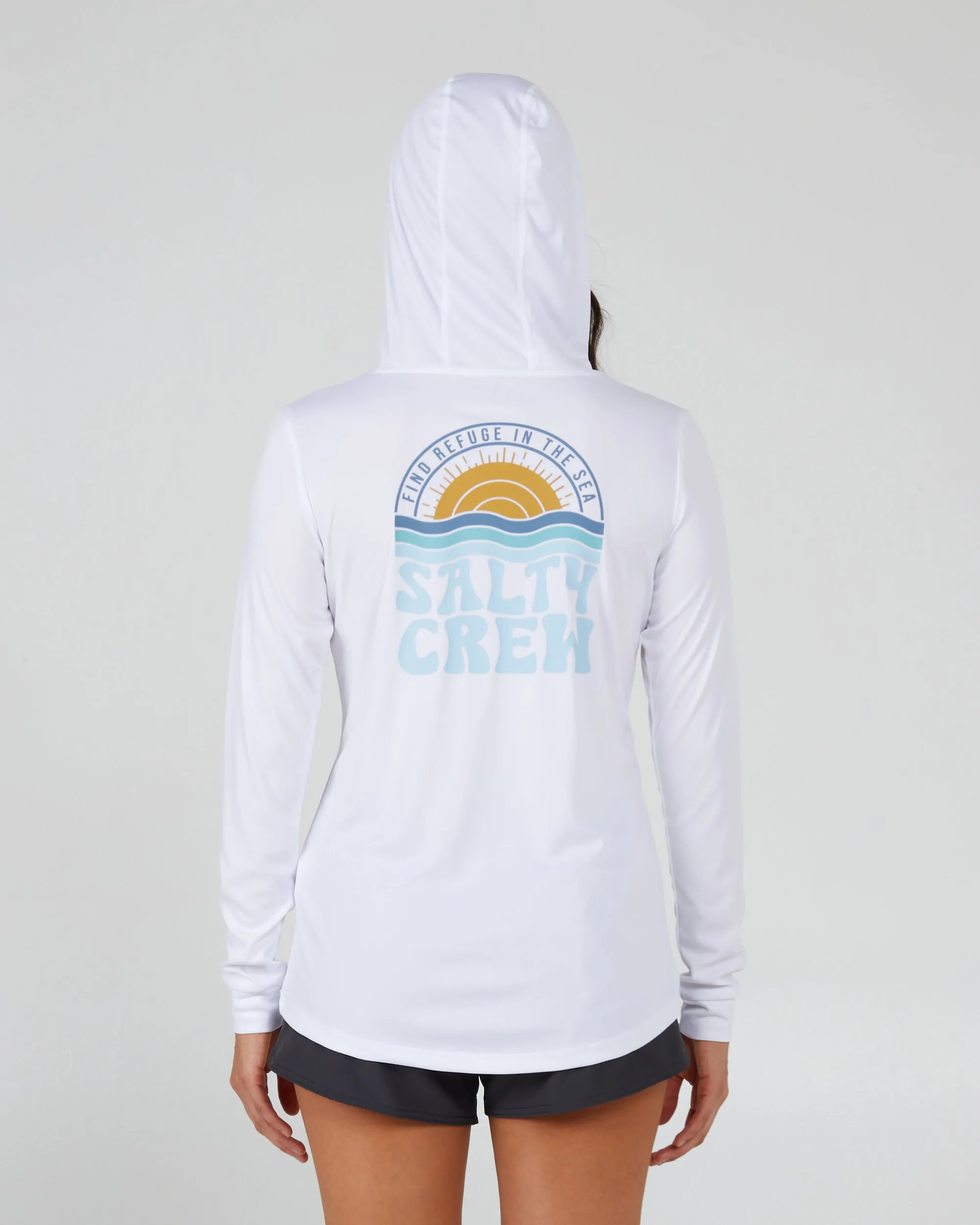 Sundown White Hooded Sunshirt