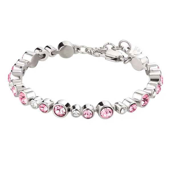 TERESIA SHINY SILVER LIGHT ROSE BRACELET