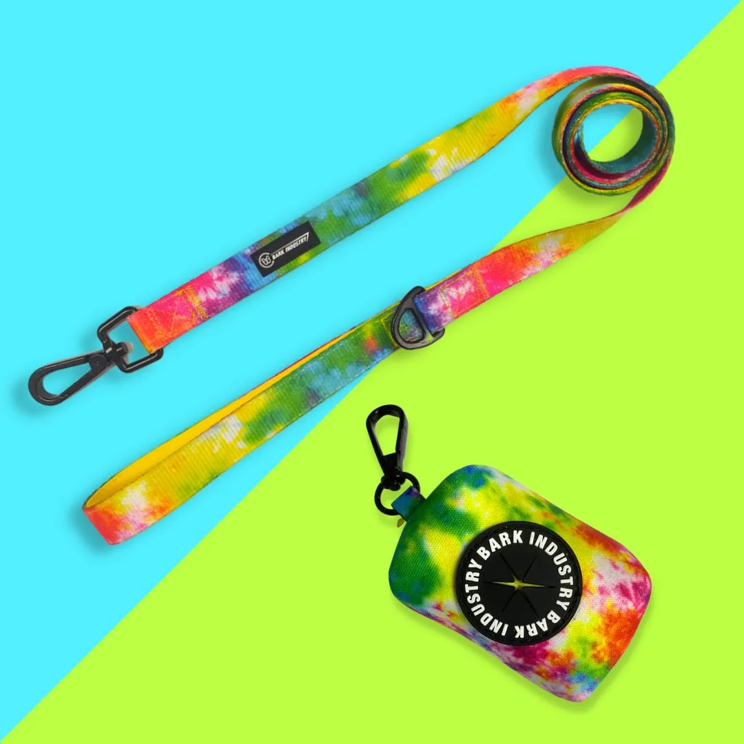 Tie Dye Premium Leash and Poop Bag Dispenser (Final Sale)