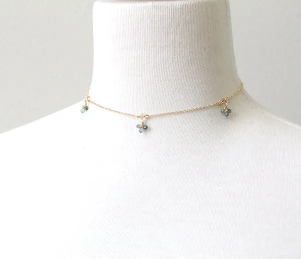 Tiny Gemstone Circlet Necklace