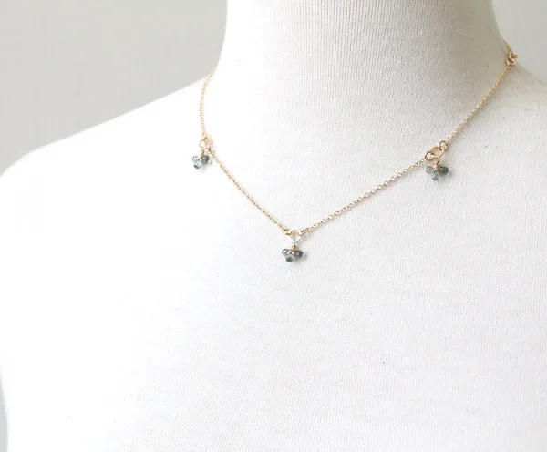 Tiny Gemstone Circlet Necklace