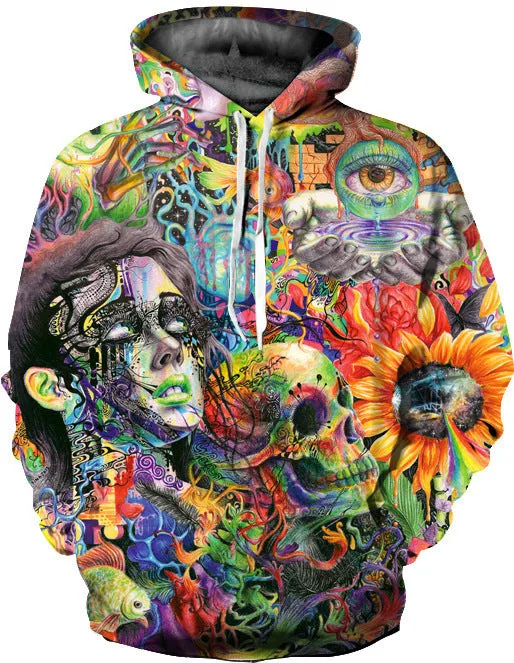 Trippy Abstract Sweat Hoodie