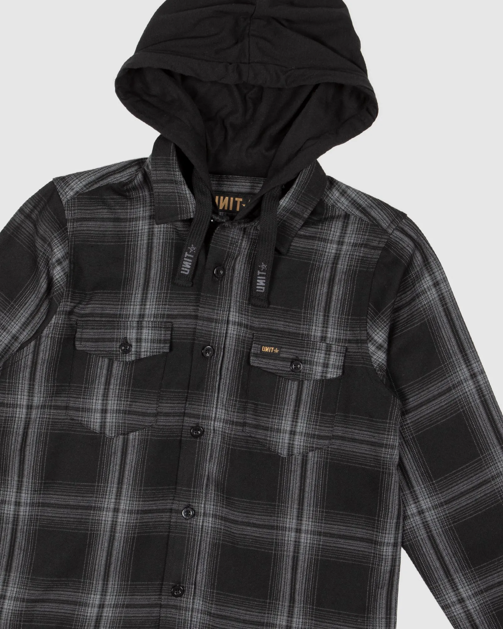 UNIT Chester Youth Flannel Hooded Shirt