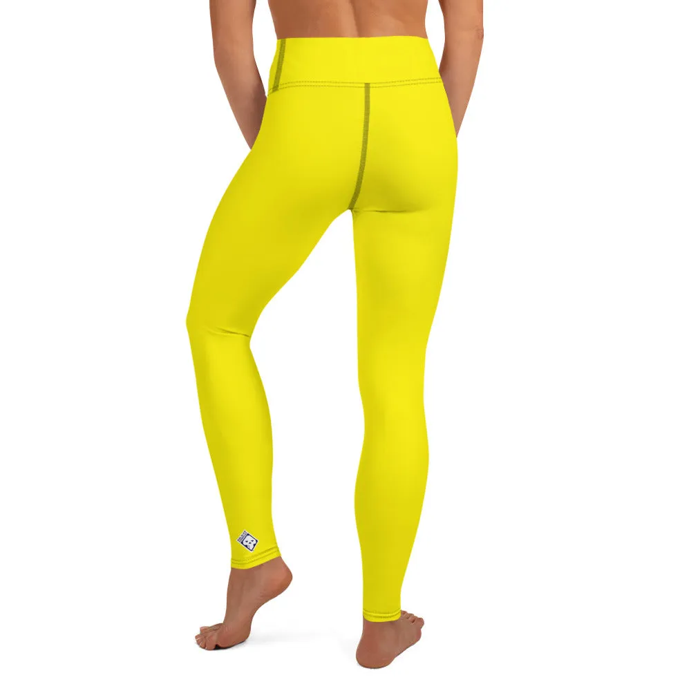 Versatile Movement: Solid Color Leggings for Women - Golden Sun