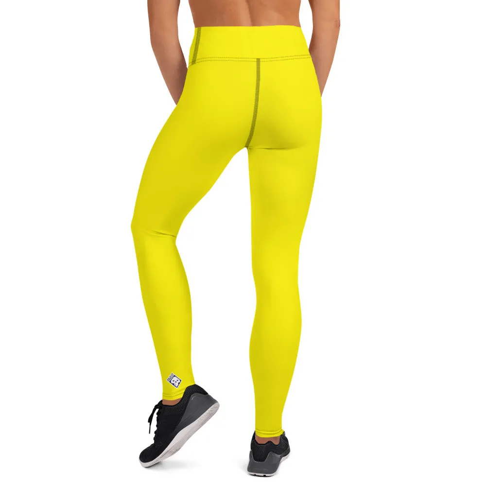 Versatile Movement: Solid Color Leggings for Women - Golden Sun