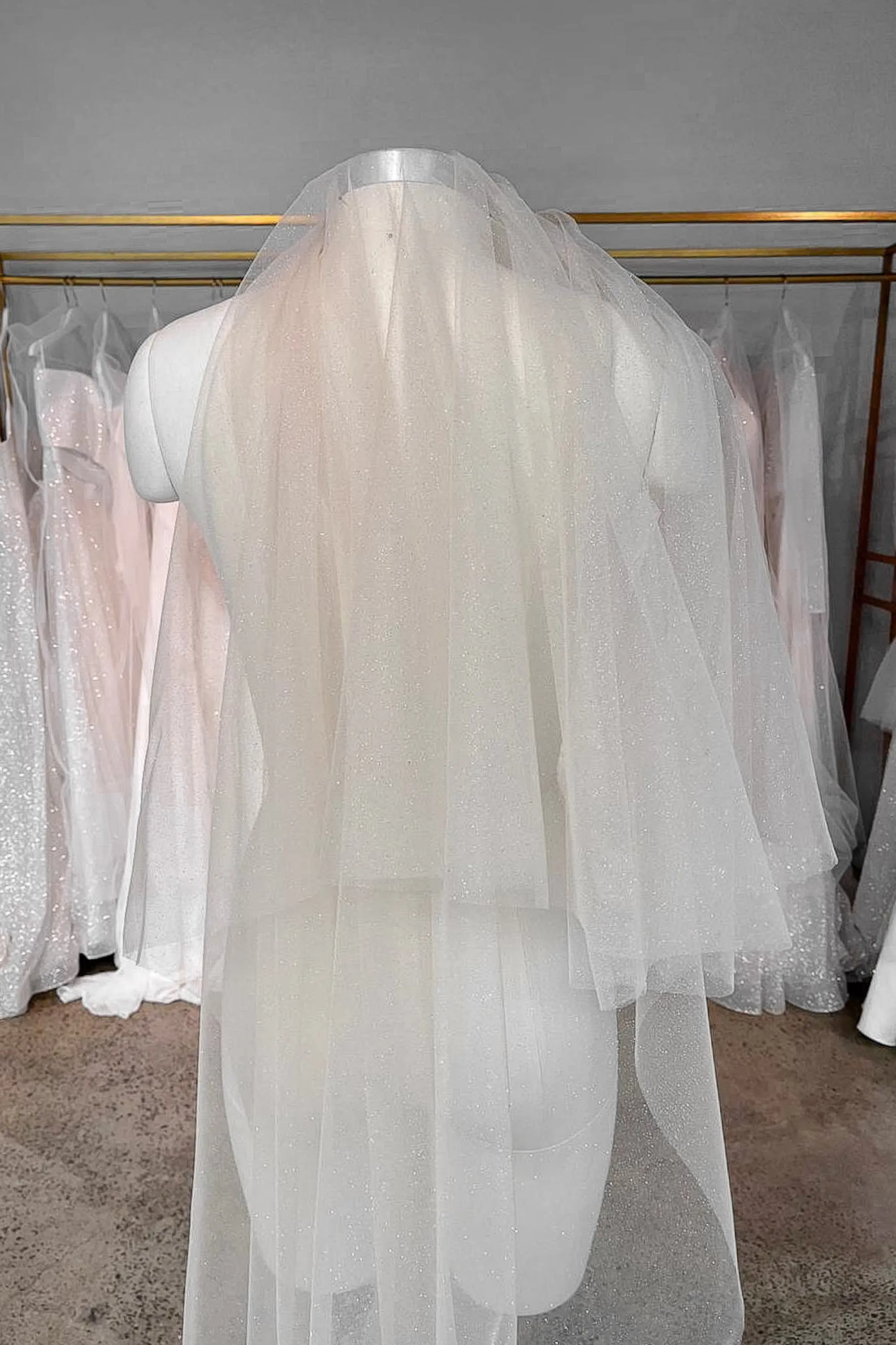 Wedding Veil Magic Nude Two-Tier Chapel 98"