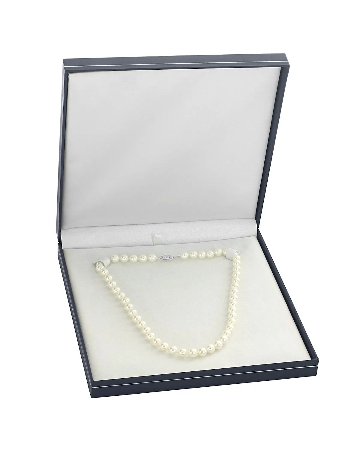 White Japanese Akoya Opera Length Pearl Necklace, 7.5-8.0mm