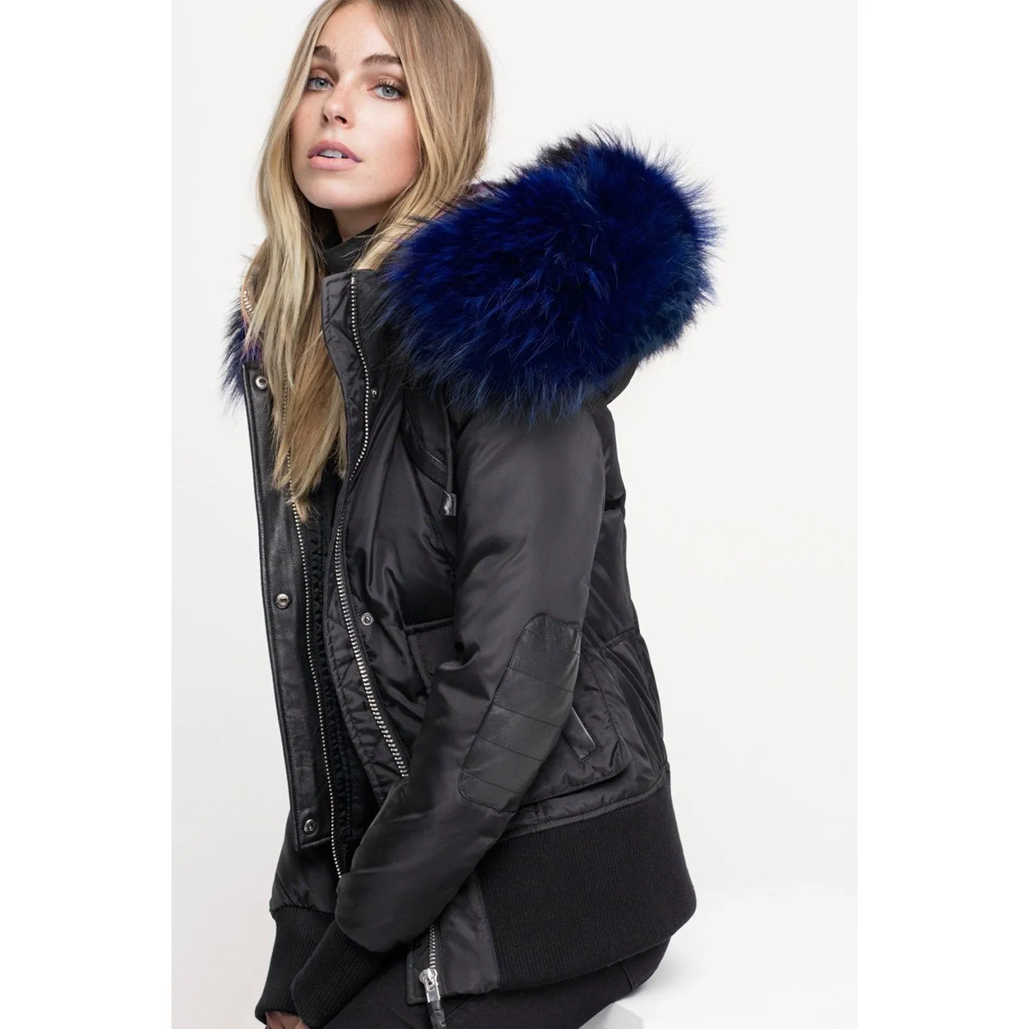 Women's Nicole Benisti Fordham Coat - Black/Blue