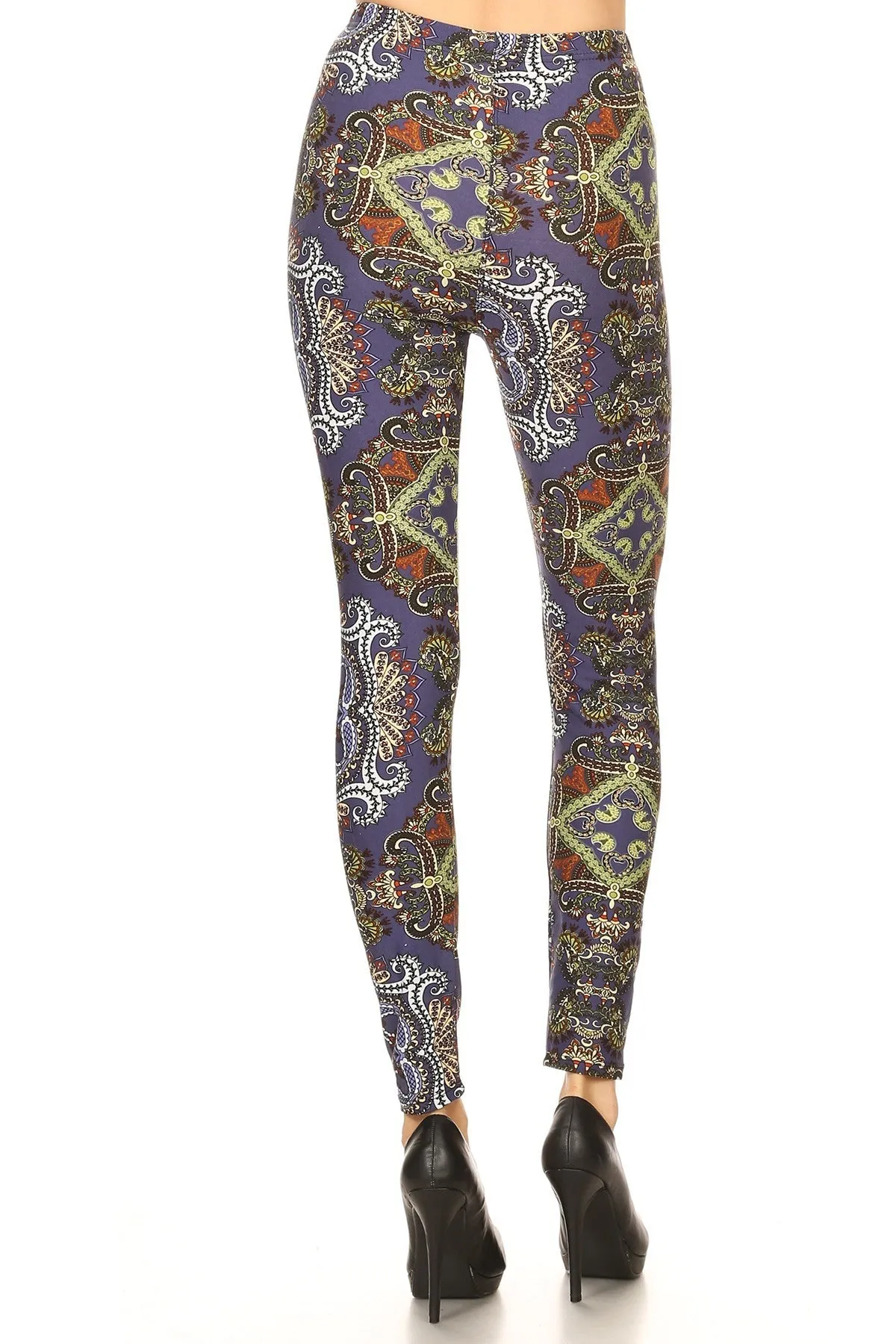 Women's Plus Abstract Fish Undersea Pattern Printed Leggings