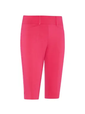 Women's Pull-On Stretch Tech Bermuda Golf Shorts In Pink Peacock