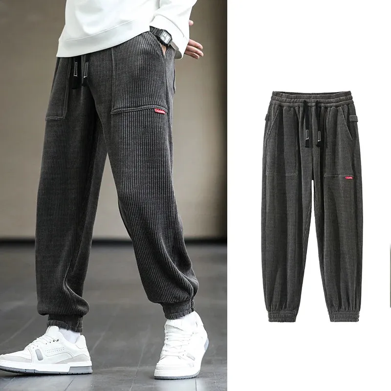 Xituodai 2024 New Autumn Winter Corduroy Sweatpants Men Baggy Joggers Fashion Streetwear Loose Casual Harem Pants Plus SIze 8XL